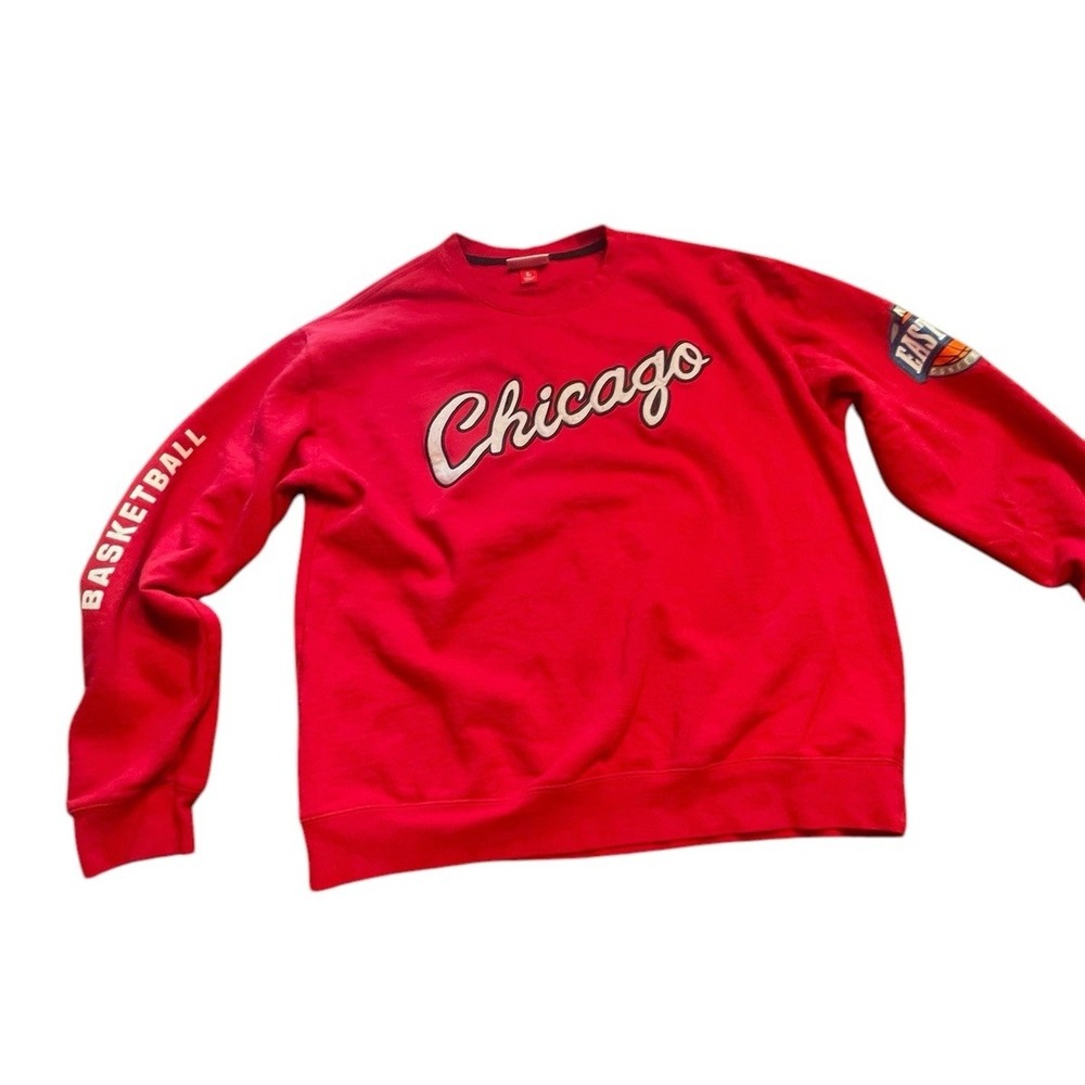 Mitchell Ness Hardwood Classics Red Chicago Bulls Size Large Retro Basketball